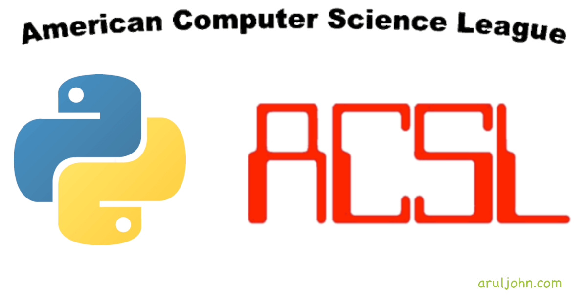 American Computer Science League ACSL logo beside the Python symbol